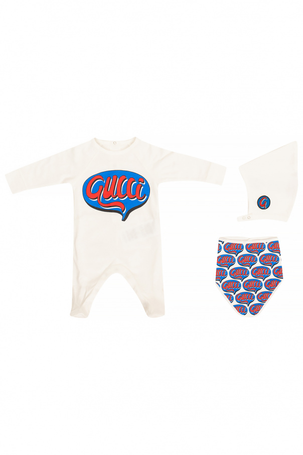 Gucci Kids Body, adjustable hat & bib set