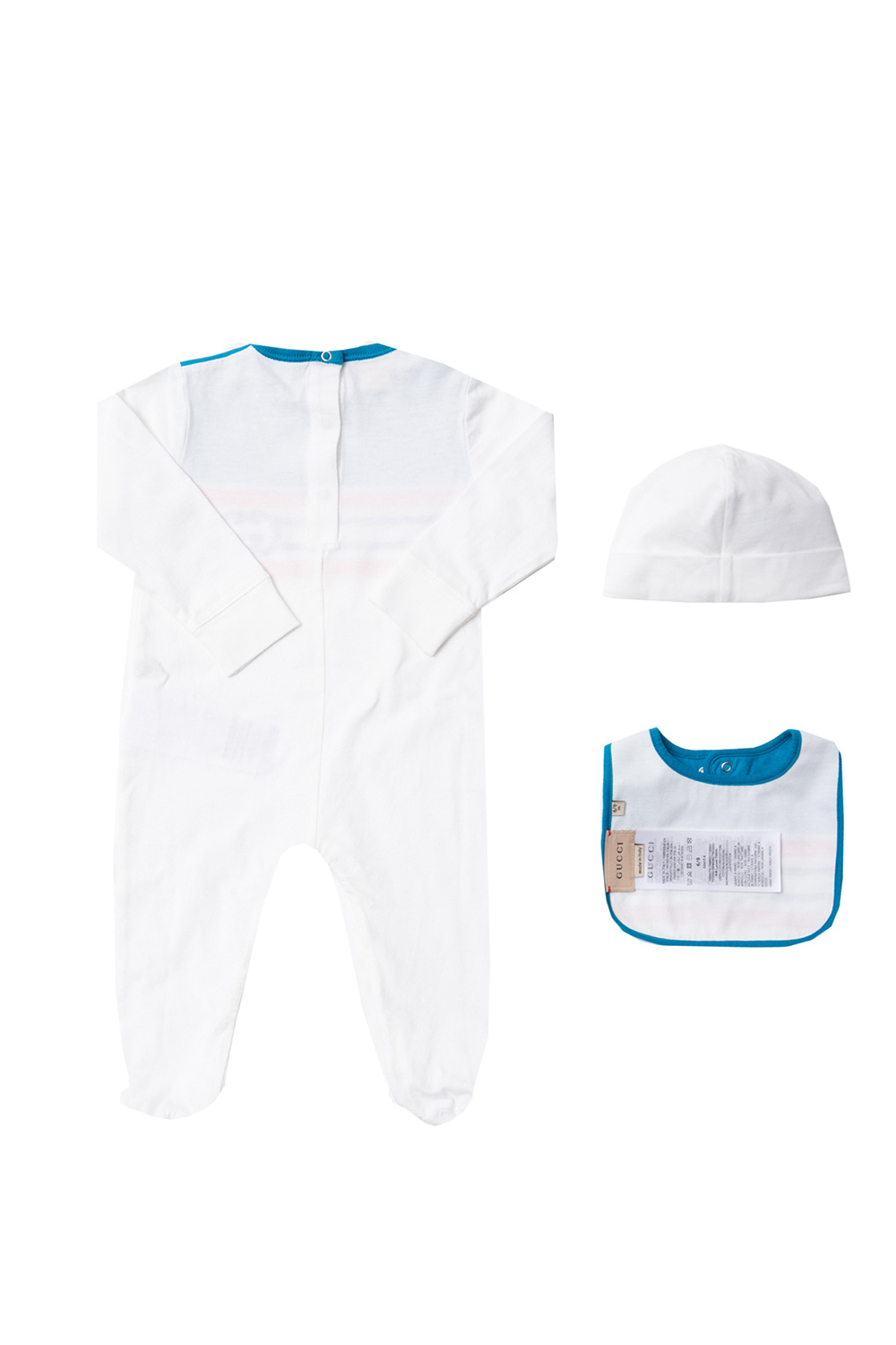 Gucci Kids Onesie, hat Burning and bib set