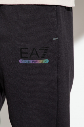 Emporio White armani Kids Gerippter Schal mit Logo-Patch Blau Sweatshirt & sweatpants set