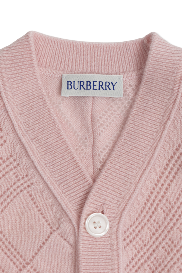 Burberry Kids Cashmere baby set: cardigan and pants