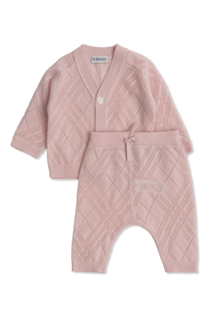 Cashmere baby set: cardigan and pants