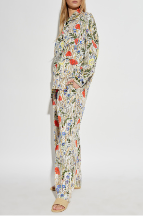 Bottega Veneta Zweiteiliger Pyjama mit Blumenmuster