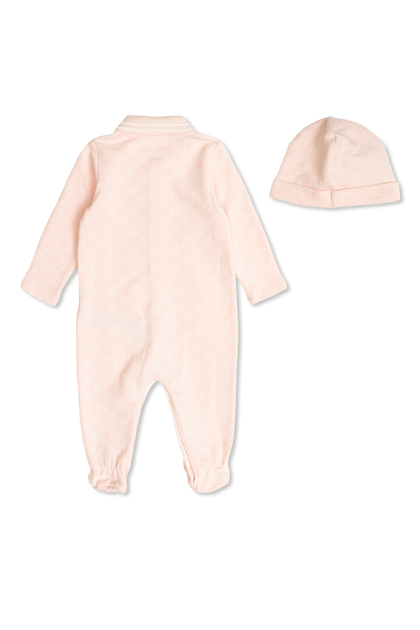 Gucci Kids Baby sleepsuit and hat set