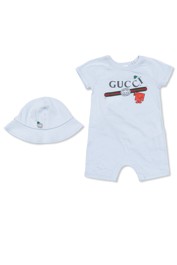 Baby set: romper and hat od Gucci Kids