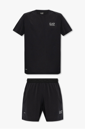 Training t-shirt and shorts set od EA7 Emporio Armani