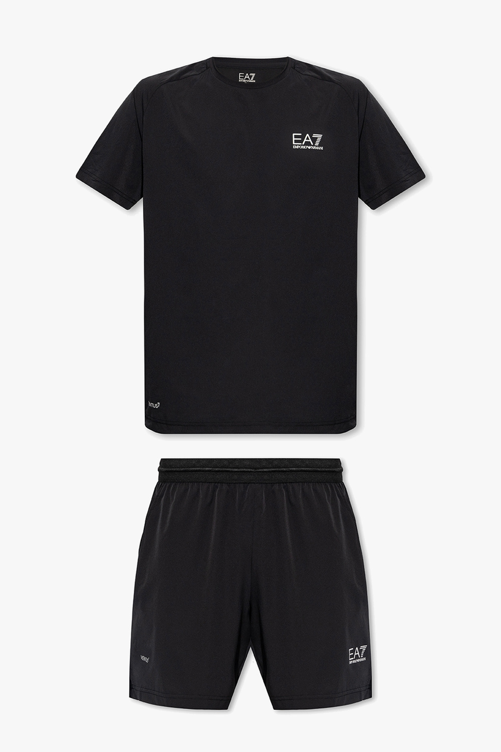 EA7 Emporio Armani Multi Logo Trainers Grey/Navy – Bronx Clothing