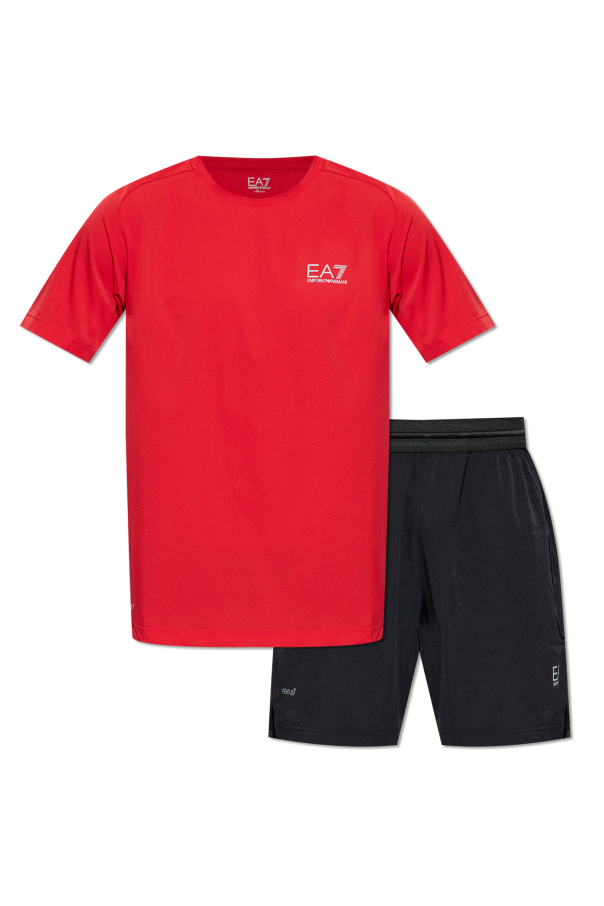 EA7 Emporio Armani Komplet treningowy: t-shirt i szorty