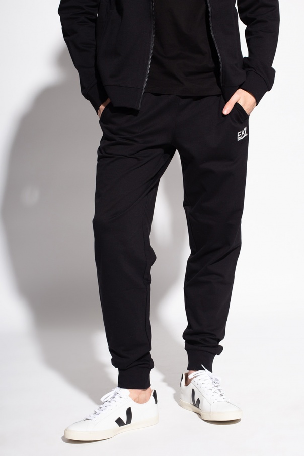 Emporio Armani джемпер вязки интарсия с логотипом Hoodie & sweatpants set