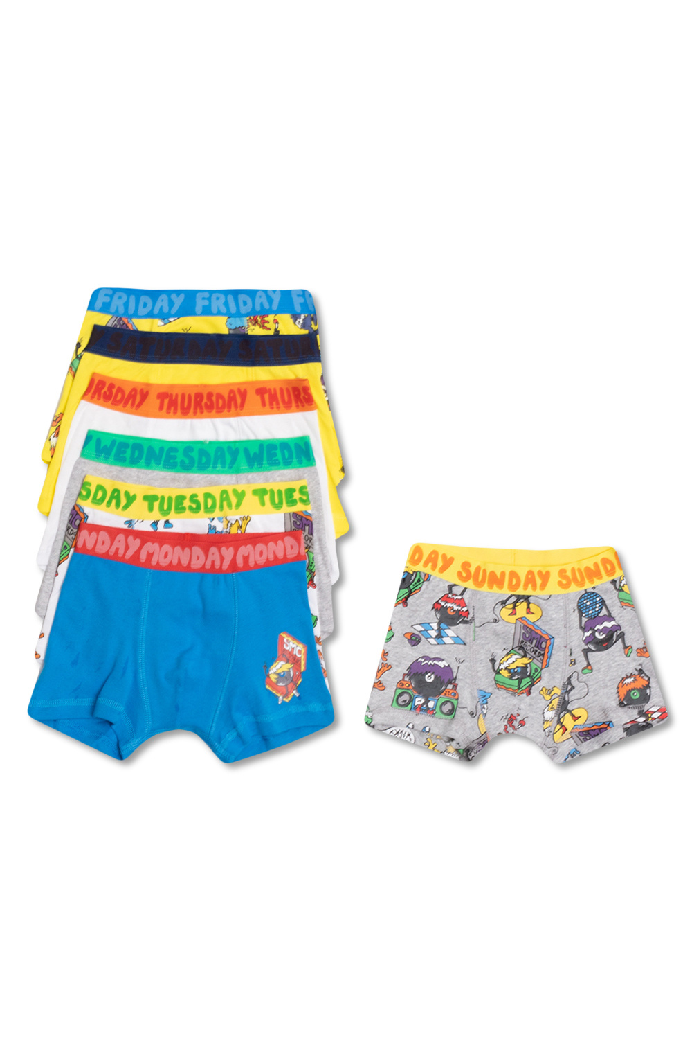 stella acciaio McCartney Kids Printed briefs seven-pack