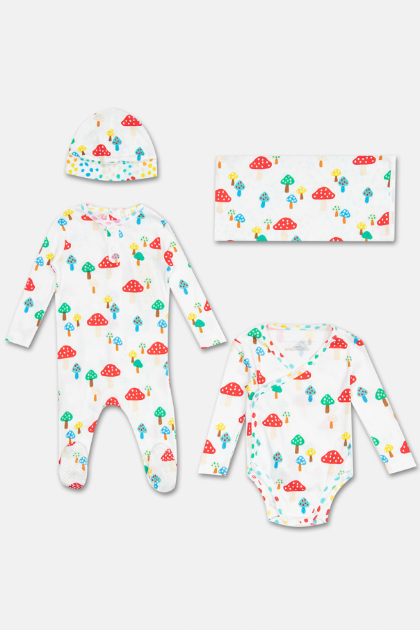 Stella McCartney Kids Baby set: blanket, romper, body & hat
