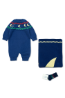 Bobo Choses Set: blanket, onesie, and socks