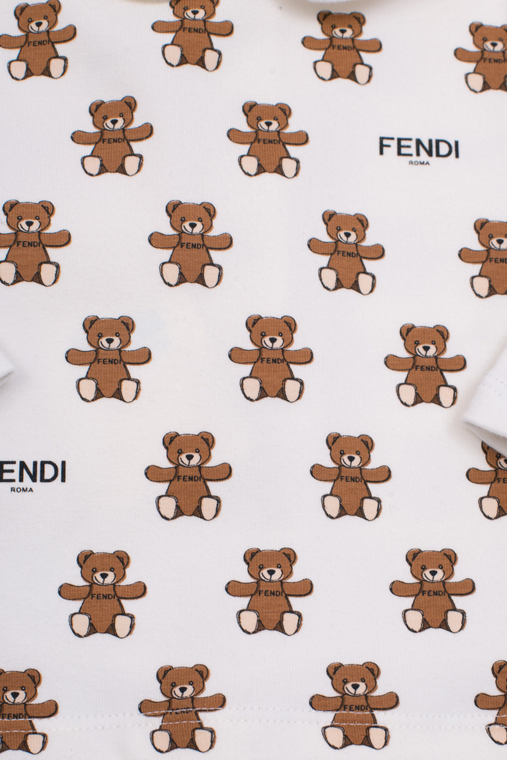 Fendi Kids Sweatshirt fendi Kids FF-logo bear print T-shirt