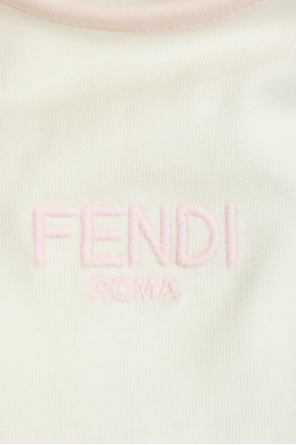 Fendi Kids Set: baby romper, hat, and bib