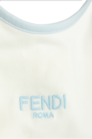 Fendi Kids Set: baby onesie, hat, and bib