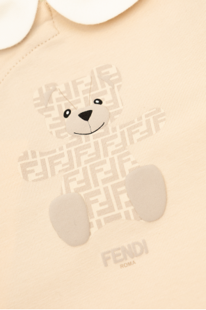 Fendi Kids Conjunto: body, gorro y babero
