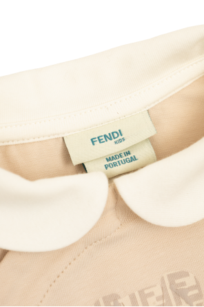 Fendi Kids Conjunto: body, gorro y babero