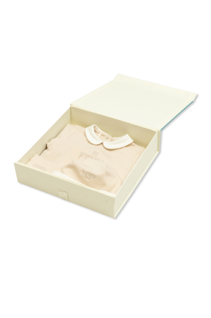 Fendi Kids Set: bodysuit, cap and bib