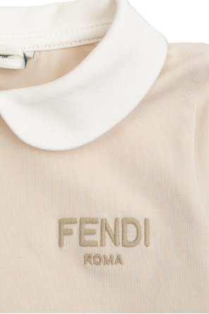 Fendi Kids Set: sleepsuit, cap, bib