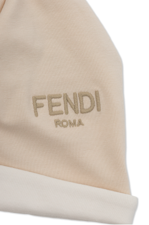 Fendi Kids Set: sleepsuit, cap, bib