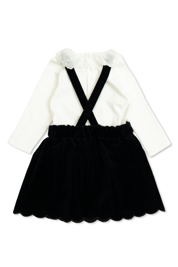 Chloé Kids Velvet dress with top