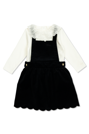 Velvet dress with top