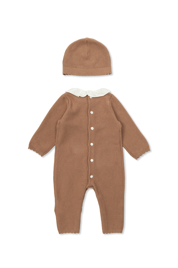 Chloé Kids Baby set: sleepsuit and hat