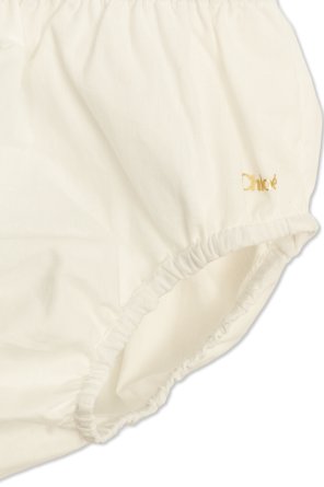 Chloé Kids Conjunto: vestido, gorrito, braguitas
