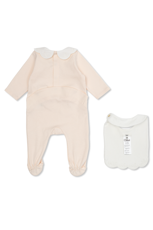 Chloé Kids Babyset: Strampler und Lätzchen