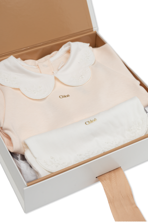 Chloé Kids Babyset: Strampler und Lätzchen