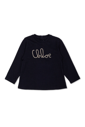 Chloé Kids Wool Houndstooth Dress and Long-Sleeved Top Set by Chloé Kids
