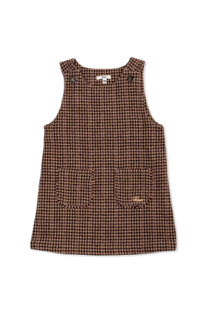 Chloé Kids Wool Houndstooth Dress and Long-Sleeved Top Set by Chloé Kids
