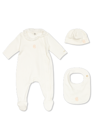 Baby set: sleepsuit, hat and bib