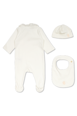 Chloé Kids Set pentru bebeluși: salopetă, căciuliță și bavetă