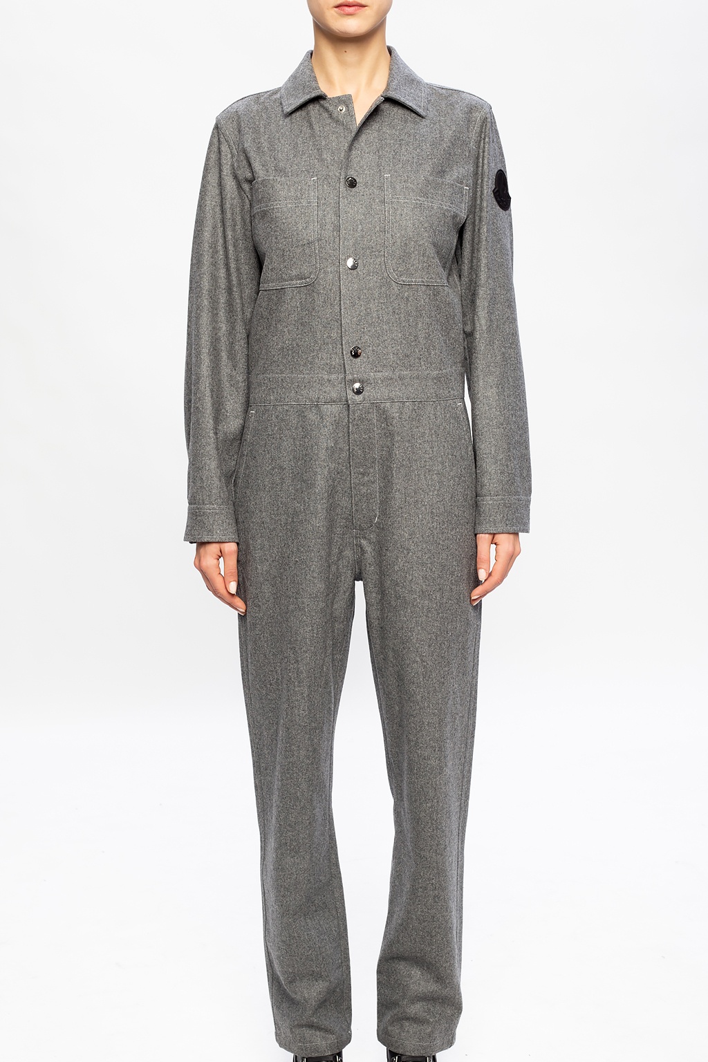 Moncler Wool jumpsuit with logo
