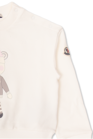 Moncler Enfant cream Sweatsuit with logo