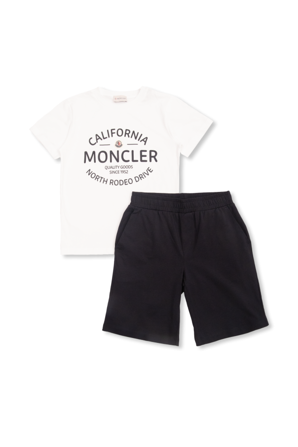 Moncler Enfant Carhartt WIP american script loose fit t-shirt in black