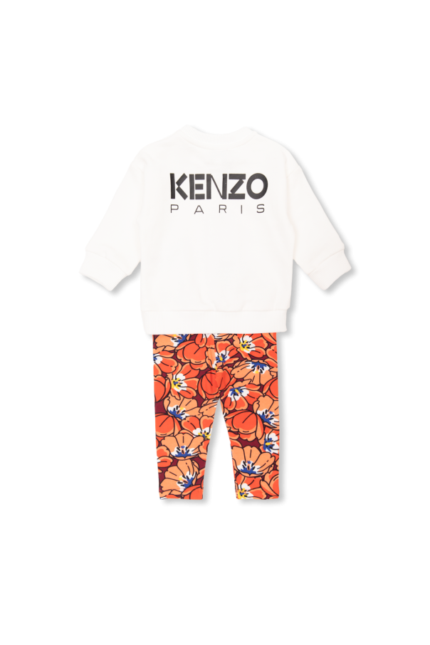 Kenzo Kids Sixth June washed velour sweatshirt in black