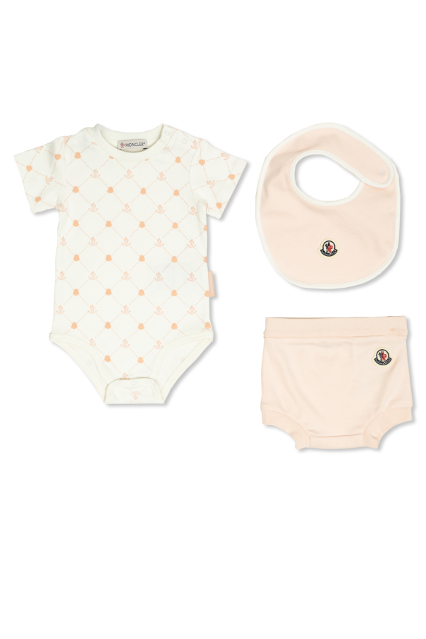 Set: Bodysuit, Rompers and Bib, zdjęcie 1 Set: Bodysuit, Rompers and Bib od Moncler Enfant