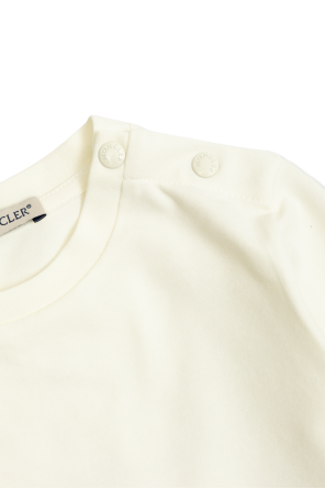 Moncler Enfant Komplett: Top und Fellhose mit Hosenträgern