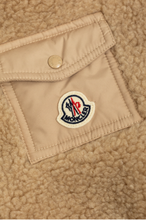 Moncler Enfant Komplett: Top und Fellhose mit Hosenträgern