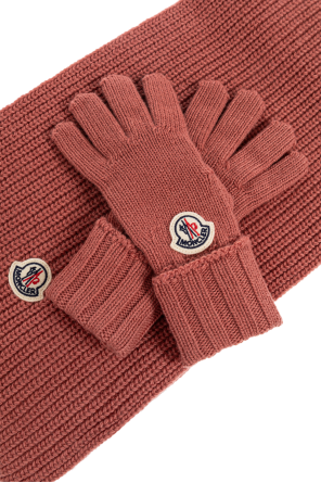 Moncler Enfant set: scarf and gloves