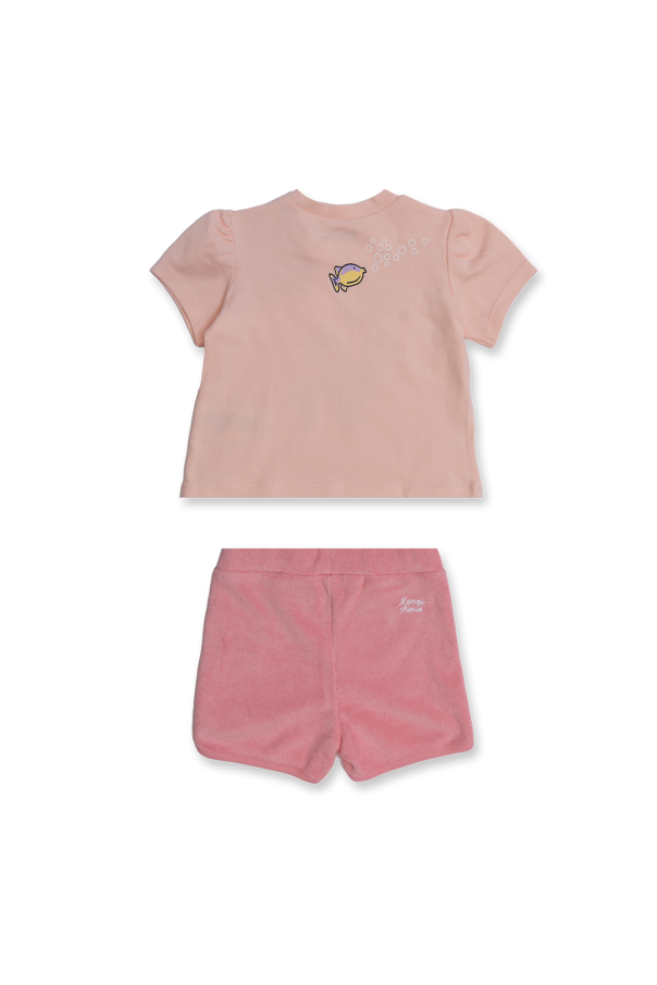 Kenzo Kids Two crew neck shirt footwear-accessories with short sleeves