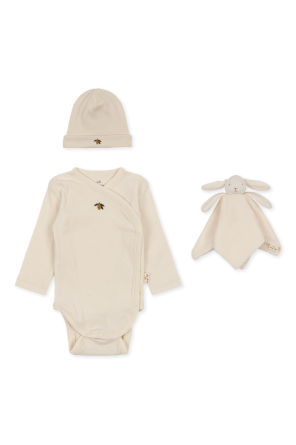 Maternity package: hat, bodysuit & cuddly toy