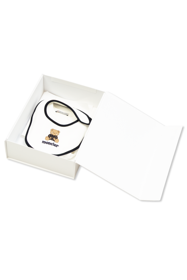 Moncler Enfant Set: bodysuit, bib