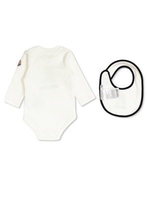 Moncler Enfant Set: bodysuit, bib