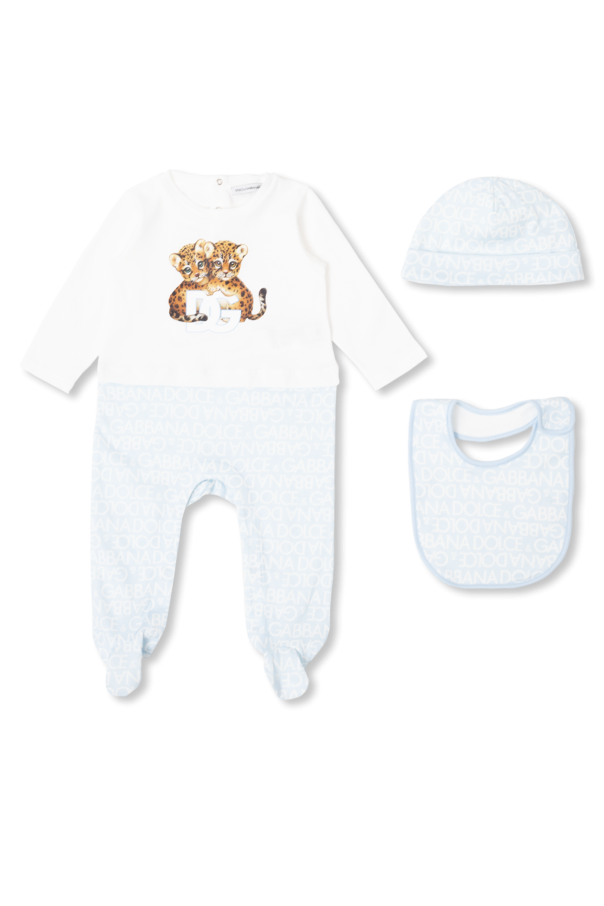 Gift set: babygrow, hat & bib od Dolce & Gabbana Kids