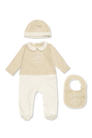 Baby set: sleepsuit, hat and bib
