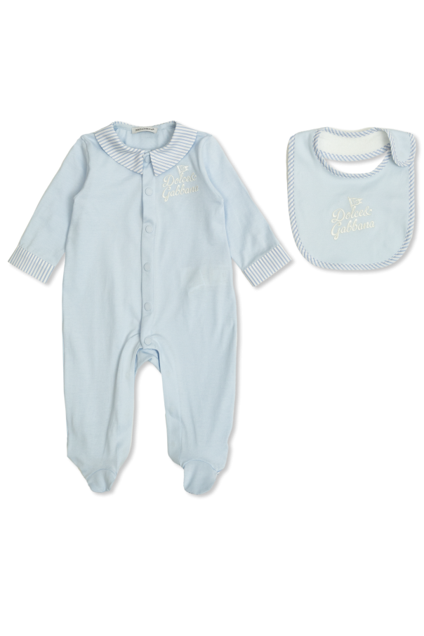 Set: Baby Onesie and Bib, zdjęcie 1 Set: Baby Onesie and Bib od Dolce & Gabbana Kids