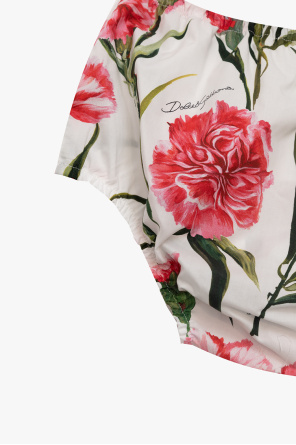 Dolce & Gabbana floral-print mini dress Bianco Floral dress