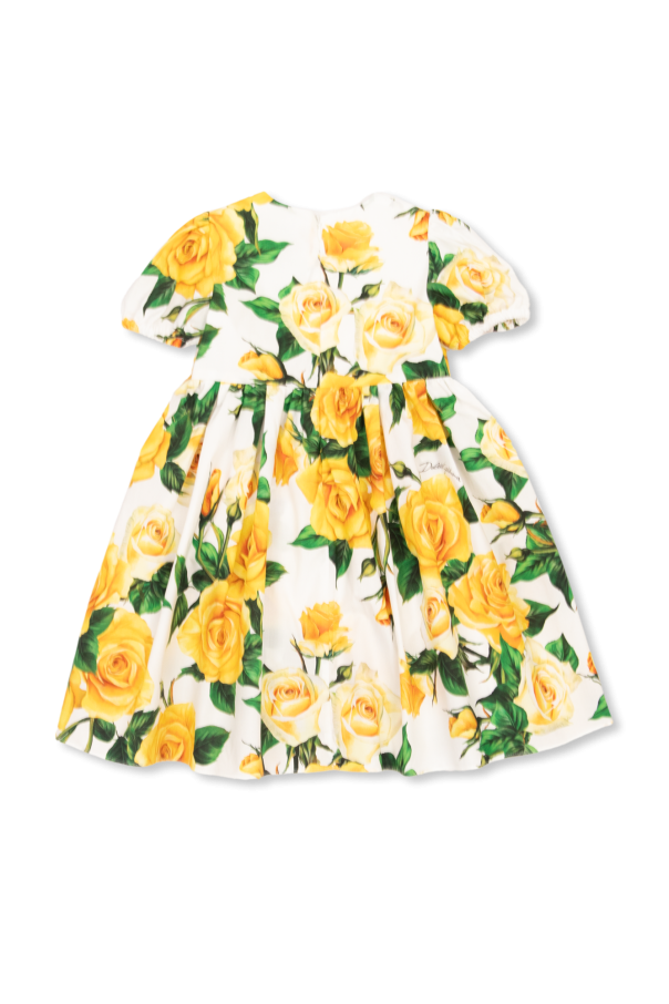 Dolce & Gabbana Kids Sukienka z motywem kwiatowym